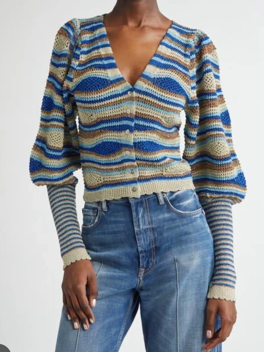 FARM Rio knit metallic sweater - Picture 1 of 2